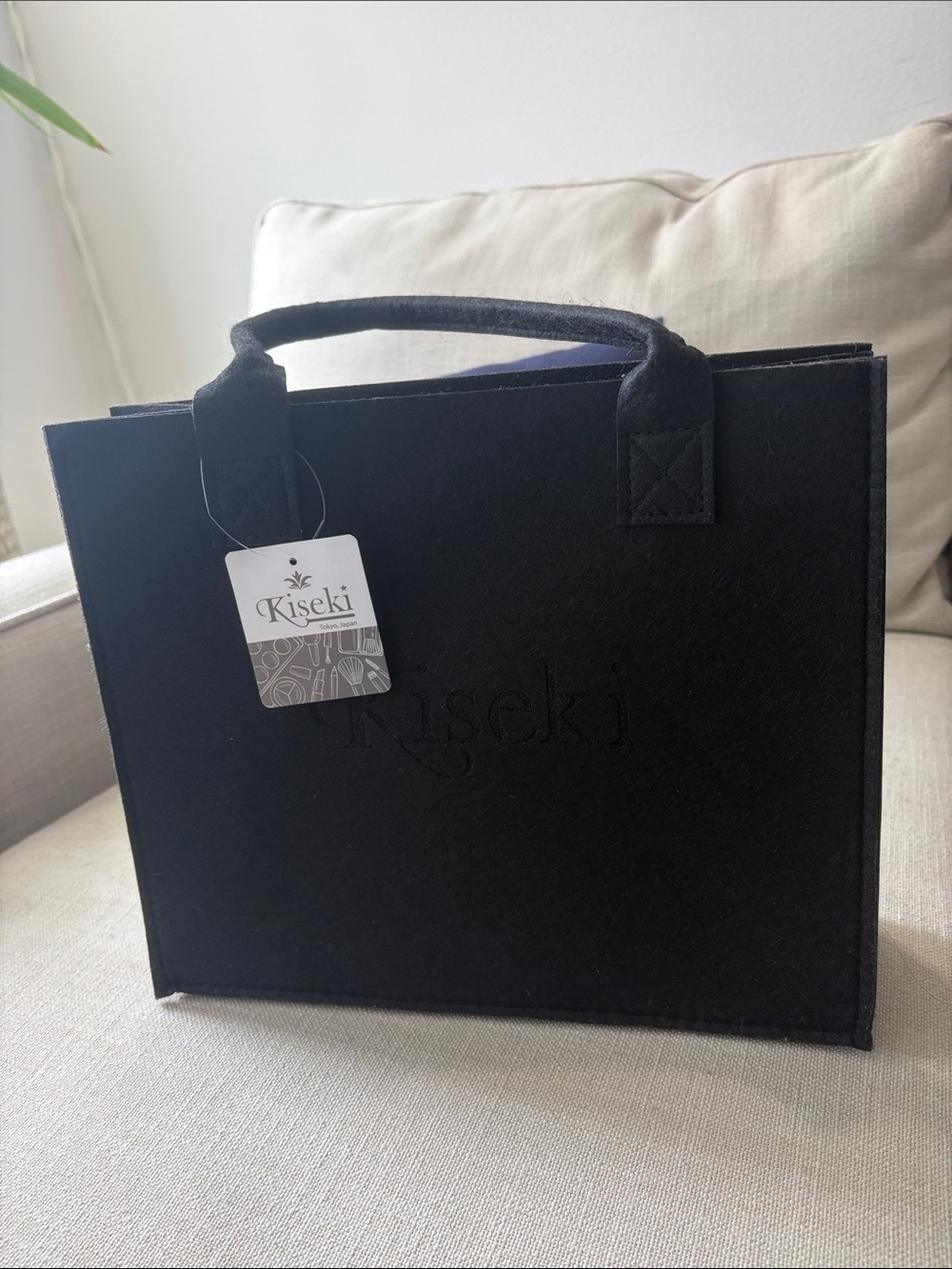 Black Felt Tote Bag